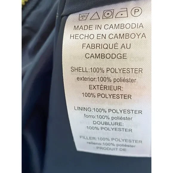 NWT Michael Kors Small Midnight Blue Puffer Quilted Chevron Vest Jacket, $125 - Picture 5 of 6